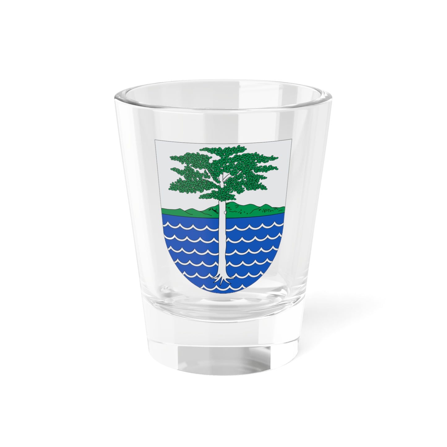 Escudo de la Guinea Portuguesa y Española (Portugal) (Coat of Arms) Shot Glass 1.5oz