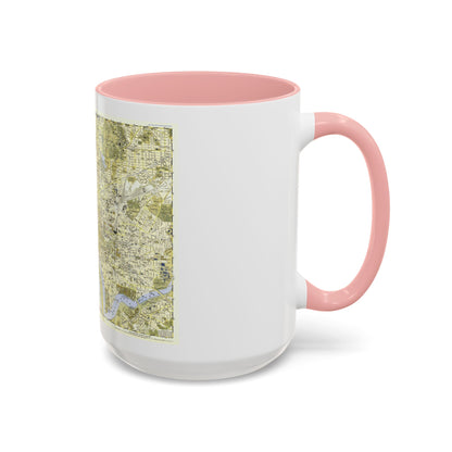 USA - Washington, Central (1948) (Map) Accent Coffee Mug