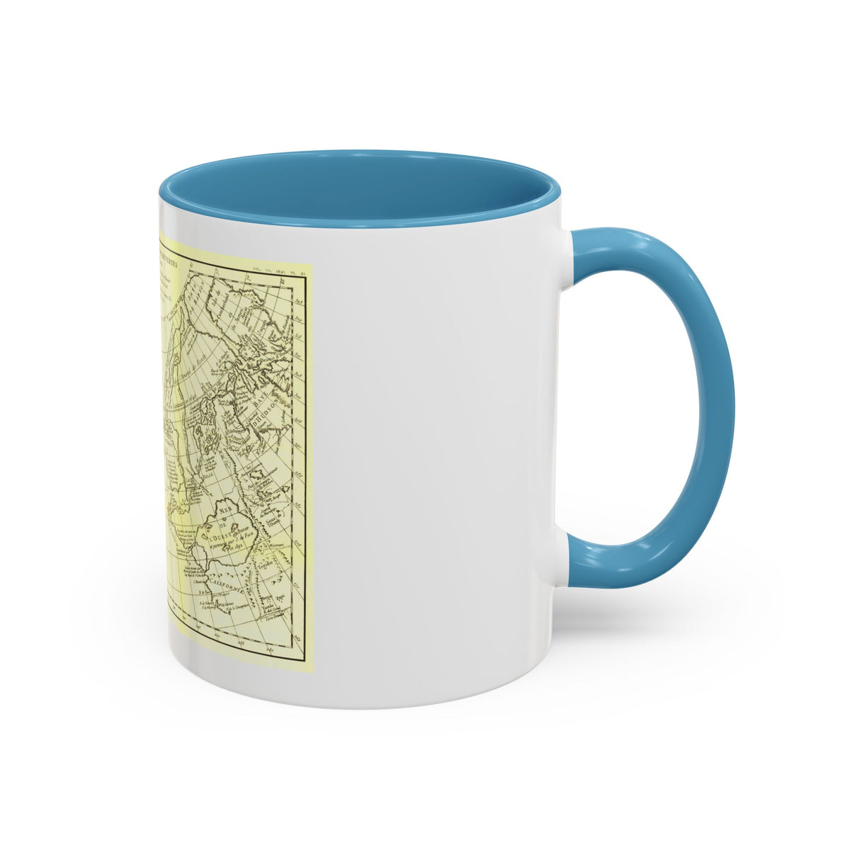 Asia - Carte Generale des Decouvertes (1892) (Map) Accent Coffee Mug