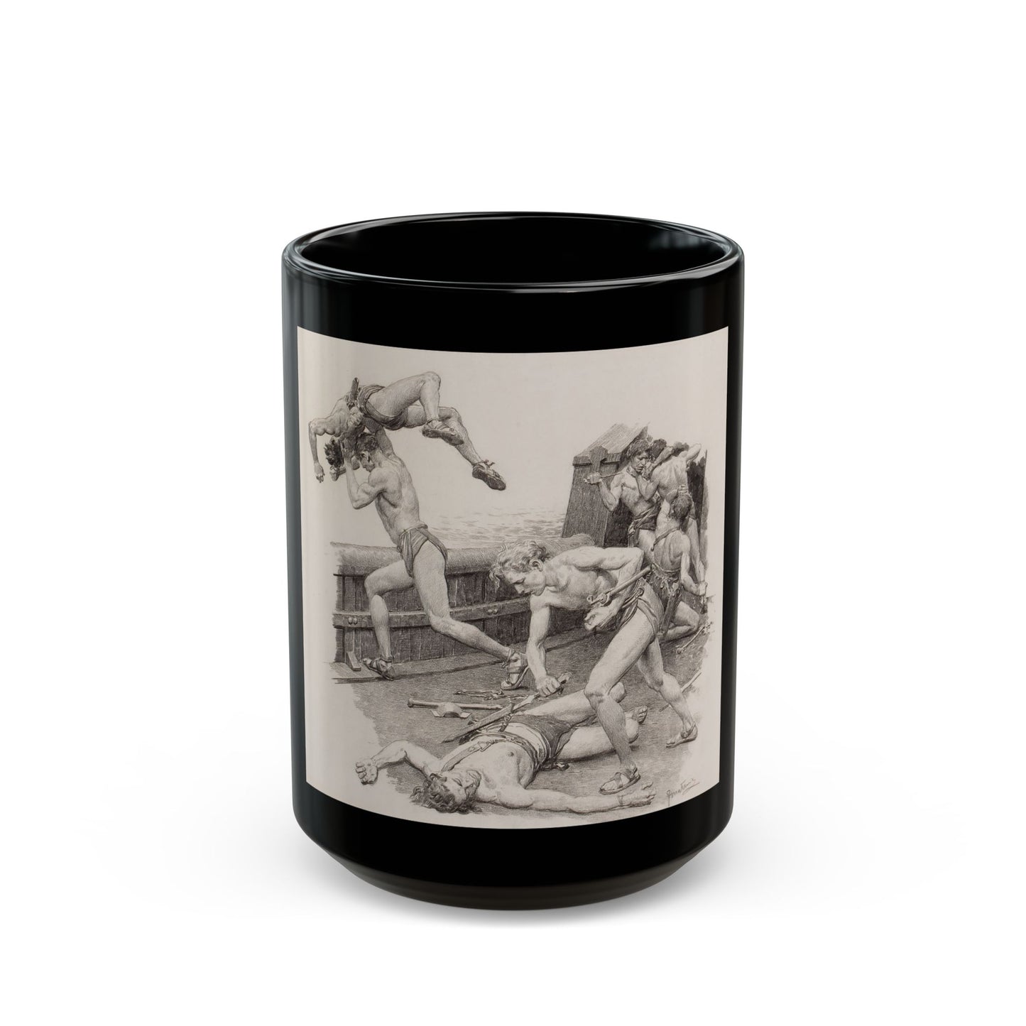 Carson of Venus, The Passing Show story illustration, 1933 - Black Coffee Mug-15oz-Go Mug Yourself