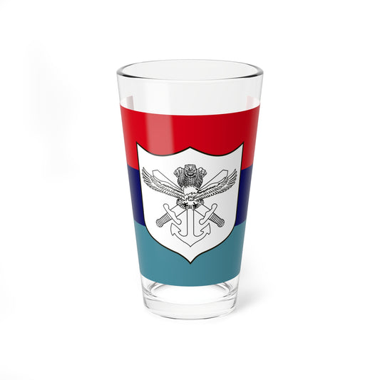 Flag of the Indian Armed Forces (India) Pint Glass 16oz