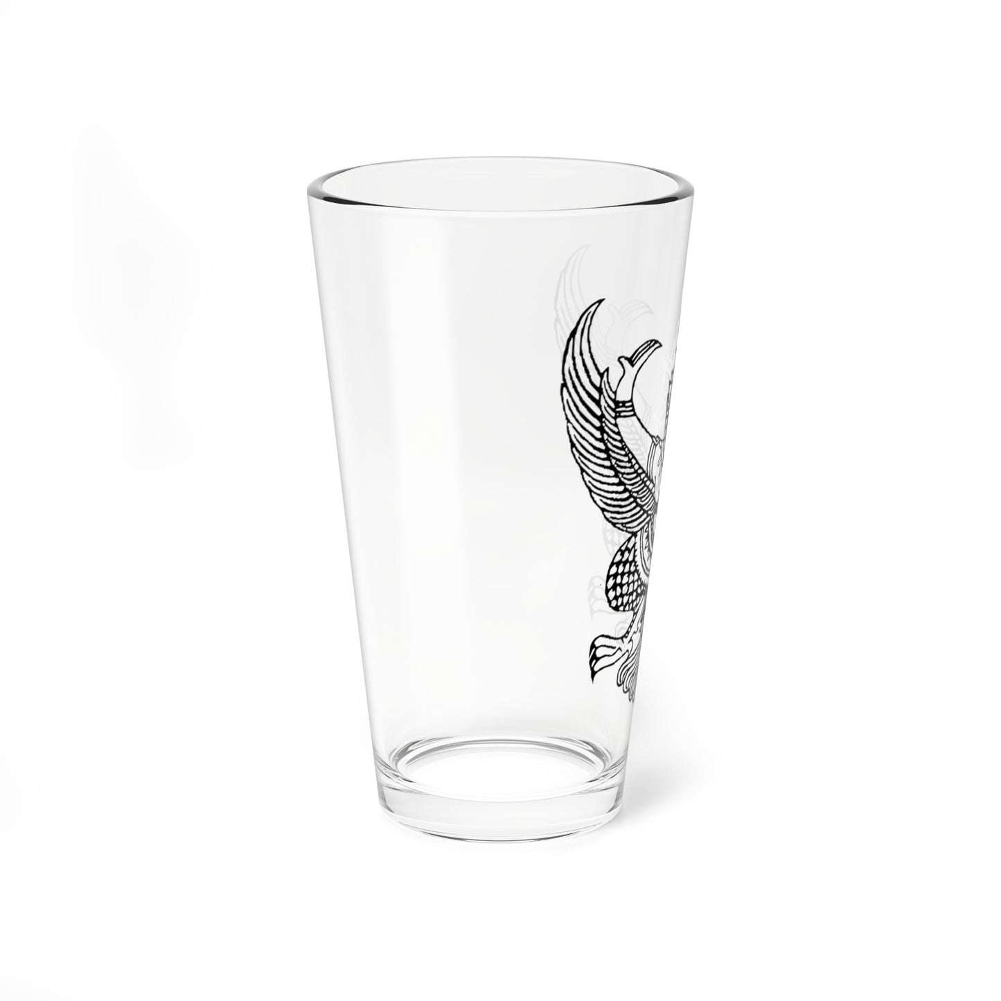 Thai government Garuda emblem Version 3 (Thailand) (Coat of Arms) Pint Glass 16oz