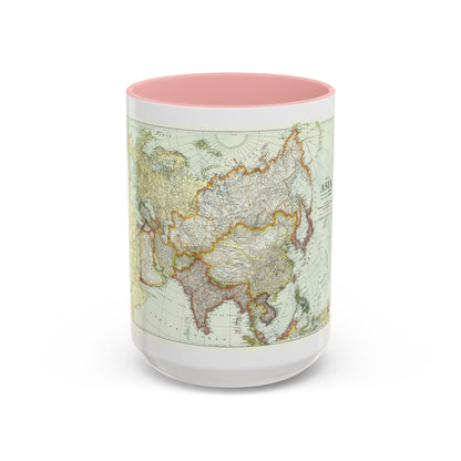 Asia and Adjoining Europe (1921) (Map) Accent Coffee Mug