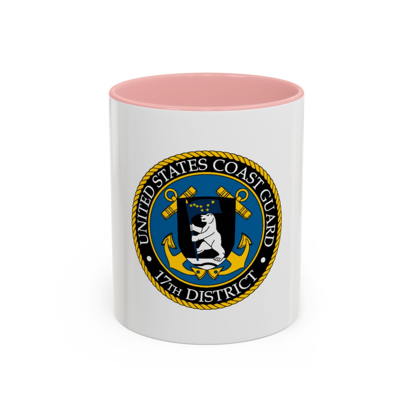 USCG 17th District (U.S. Coast Guard) Accent Coffee Mug