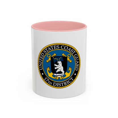 USCG 17th District (U.S. Coast Guard) Accent Coffee Mug