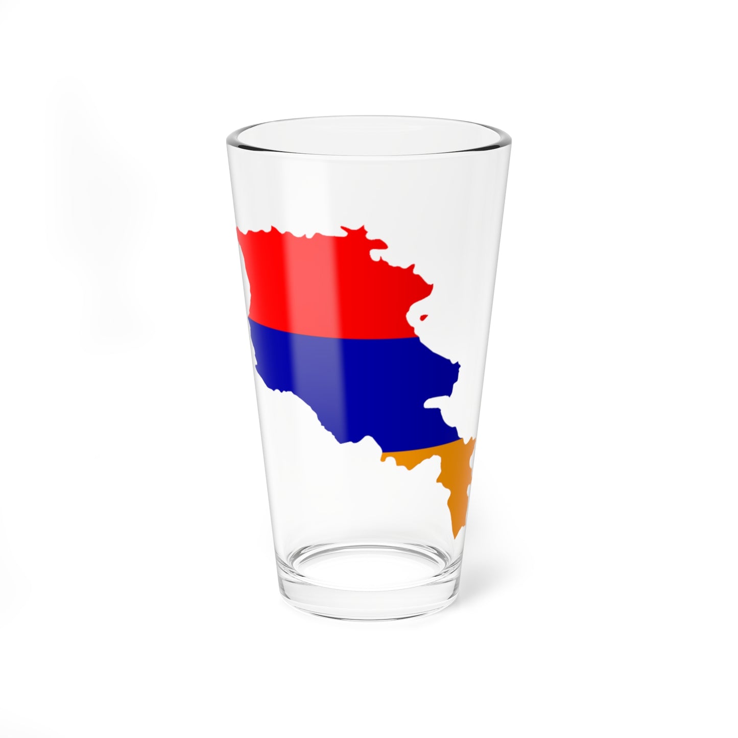 Flag map of Armenia new (Armenia) Pint Glass 16oz