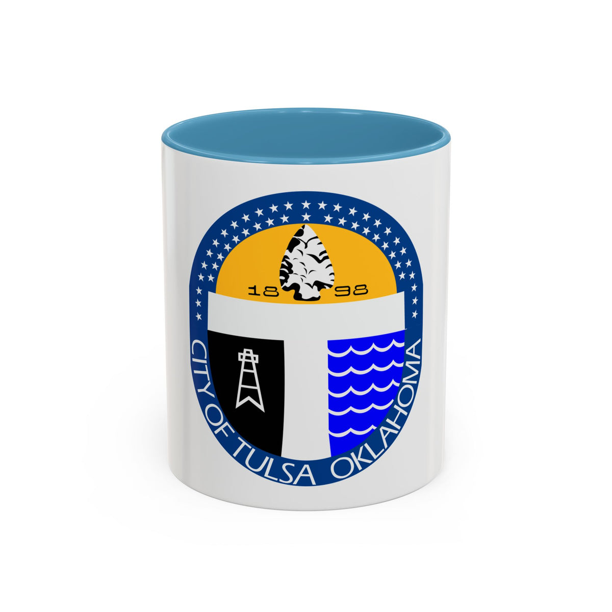 Seal of Tulsa Oklahoma - Accent Coffee Mug