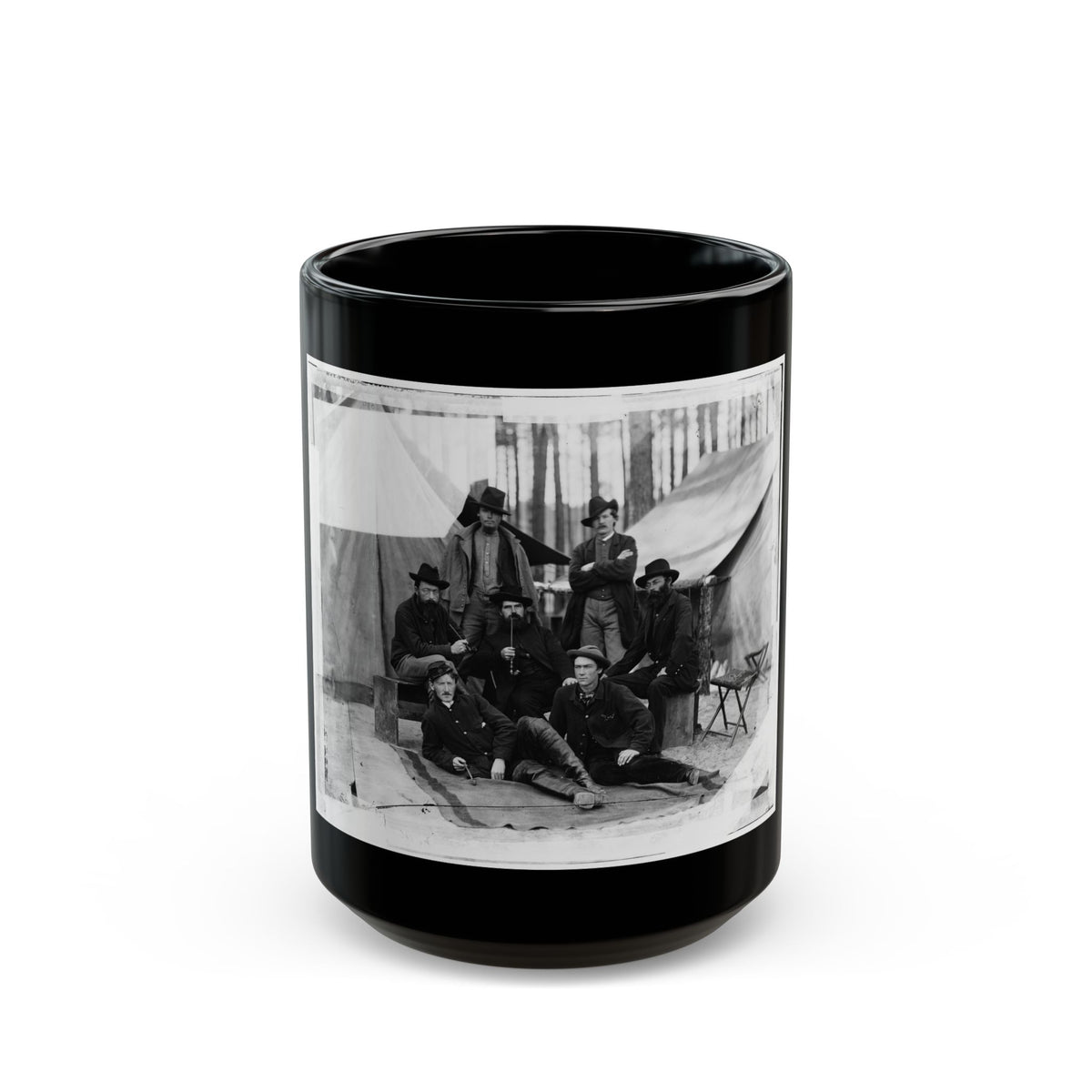 Petersburg, Virginia. Group Of Engineers And Draughtsmen, Headquarters, Army Of The Potomac (U.S. Civil War) Black Coffee Mug