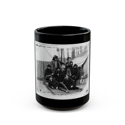 Petersburg, Virginia. Group Of Engineers And Draughtsmen, Headquarters, Army Of The Potomac (U.S. Civil War) Black Coffee Mug