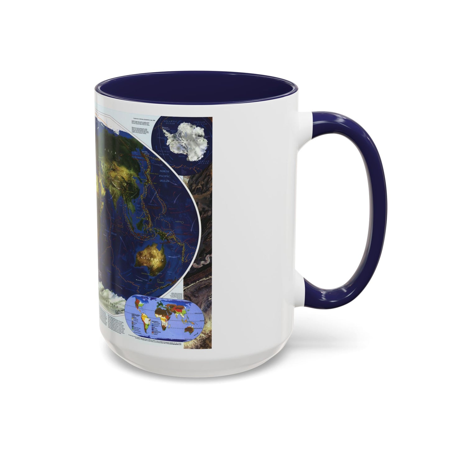 Carte du monde - Terre physique 1 (1998) (carte) Tasse à café décorative