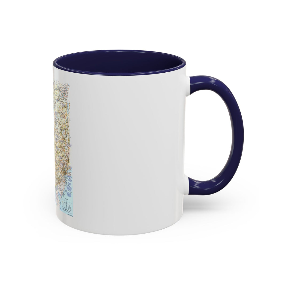 USA - Atlantic Gateways 1 (1983) (Map) Accent Coffee Mug