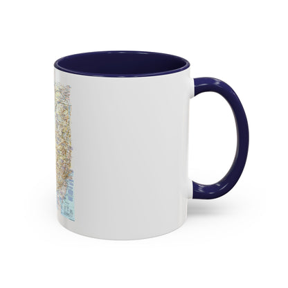 USA - Atlantic Gateways 1 (1983) (Map) Accent Coffee Mug