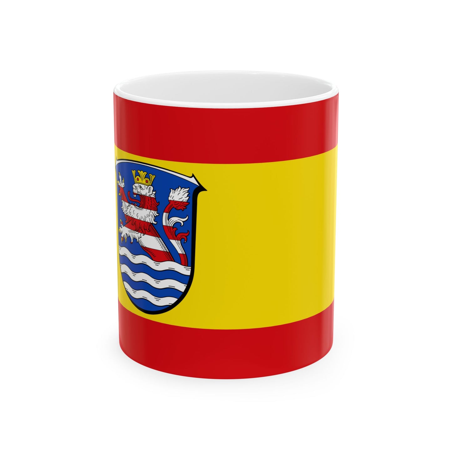 Flag of Schwalm Eder Kreis Germany - White Coffee Mug-11oz-Go Mug Yourself