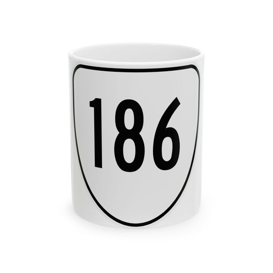 Virginia 186 1956 (Virginia) (Road Sign) White Coffee Mug