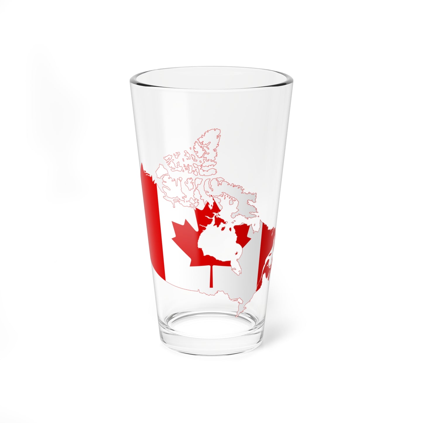 Flag map of Canada (Canada) Pint Glass 16oz