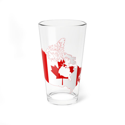 Flag map of Canada (Canada) Pint Glass 16oz