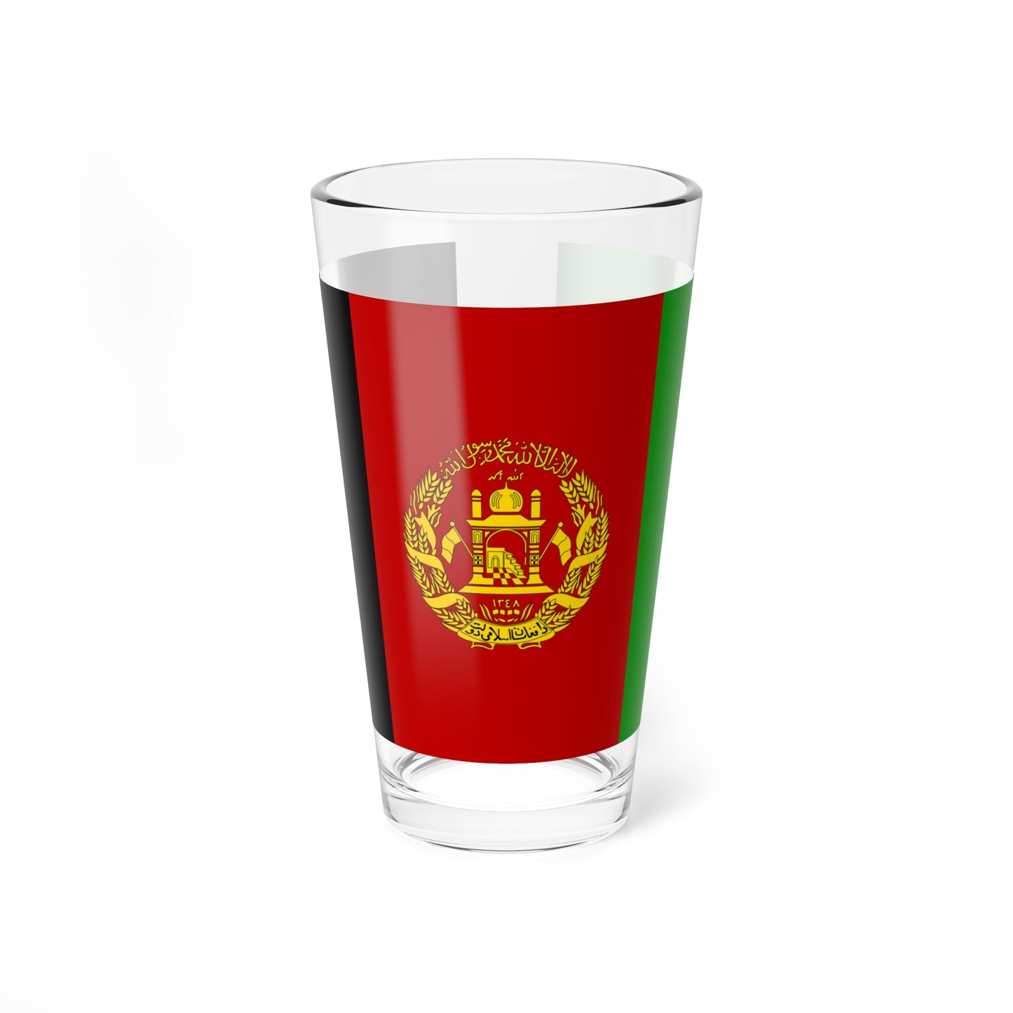 Flag of Afghanistan 2002-2004 variant with golden arms (Afghanistan) Pint Glass 16oz