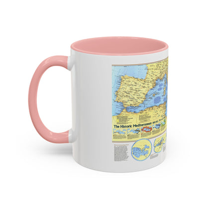 Mediterranean - Historic , 800 BC to AD 1500 (1982) (Map) Accent Coffee Mug