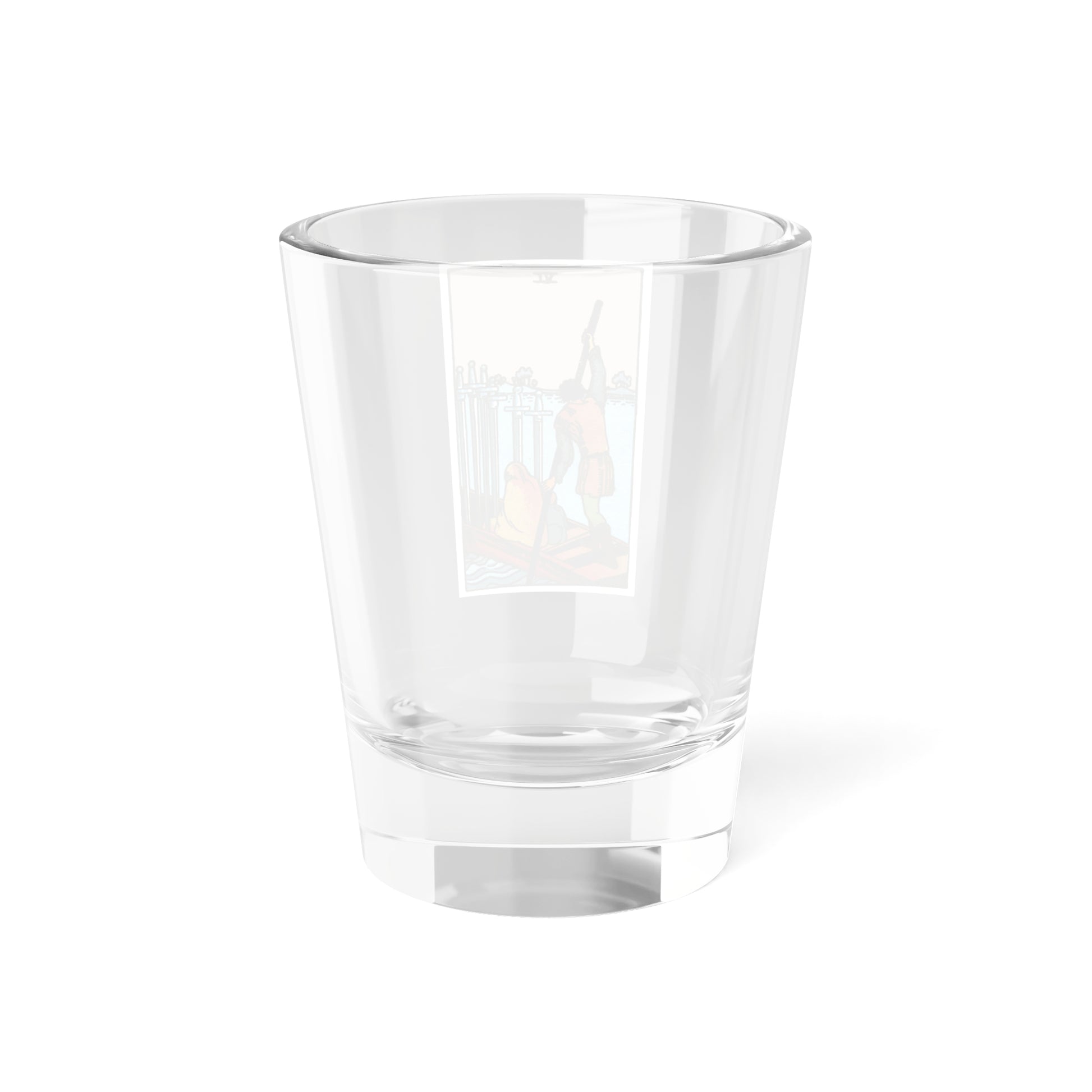 The 6 of Swords (Tarot Card) Shot Glass 1.5oz-Go Mug Yourself