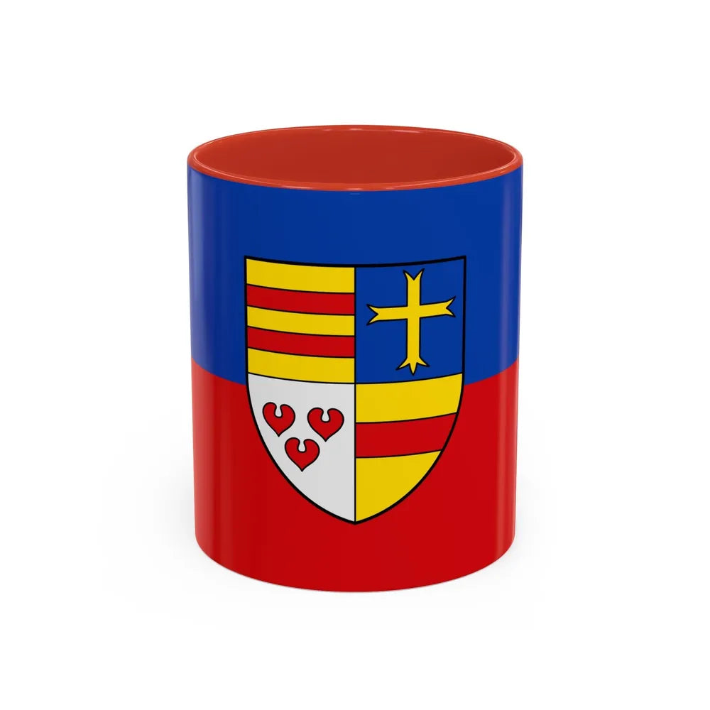 Flag of Cloppenburg Germany - Accent Coffee Mug-11oz-Red-Go Mug Yourself