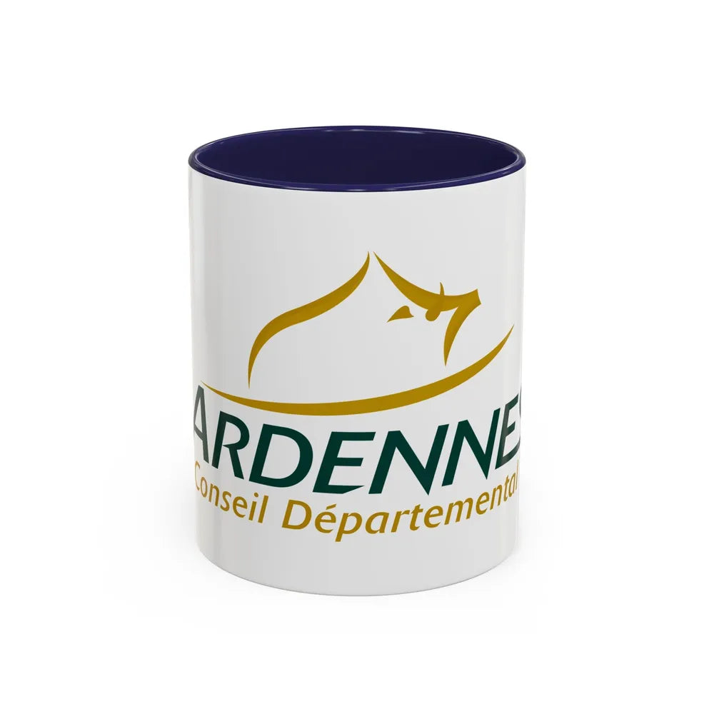 Flag of Ardennes France - Accent Coffee Mug-11oz-Navy-Go Mug Yourself