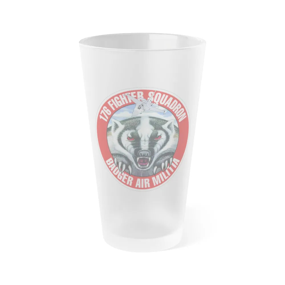 176th Fighter Squadron (U.S. Air Force) Frosted Pint Glass 16oz-16oz-Frosted-Go Mug Yourself