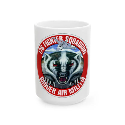 176th Fighter Squadron (U.S. Air Force) White Coffee Mug-15oz-Go Mug Yourself