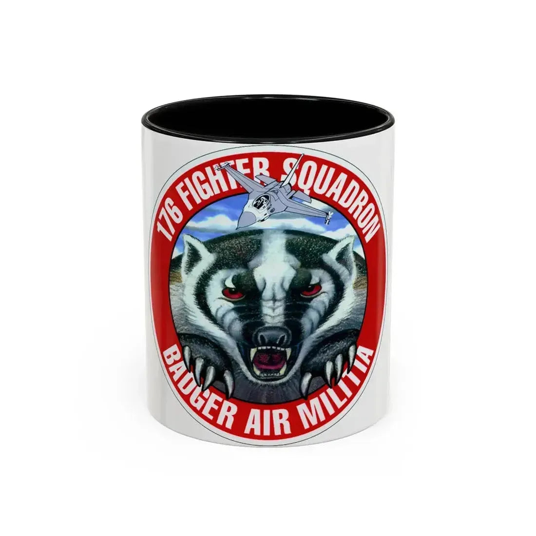 176th Fighter Squadron (U.S. Air Force) Accent Coffee Mug 11oz Black - Go Mug Yourself