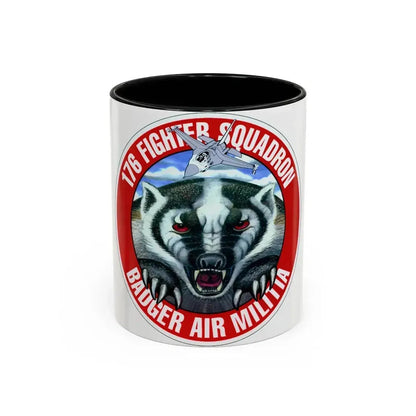 176th Fighter Squadron (U.S. Air Force) Accent Coffee Mug 11oz Black - Go Mug Yourself