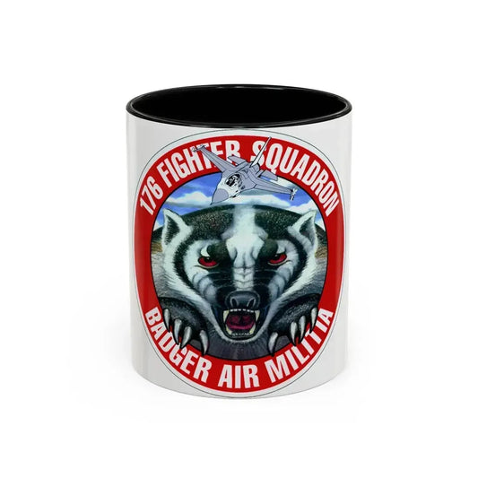 176th Fighter Squadron (U.S. Air Force) Accent Coffee Mug 11oz Black - Go Mug Yourself
