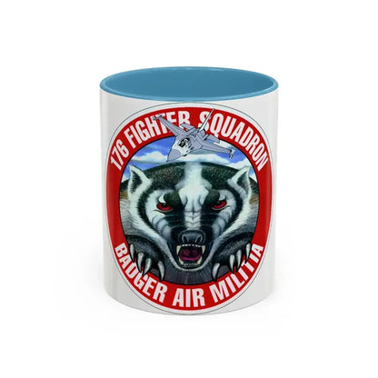 176th Fighter Squadron (U.S. Air Force) Accent Coffee Mug 11oz Light Blue - Go Mug Yourself