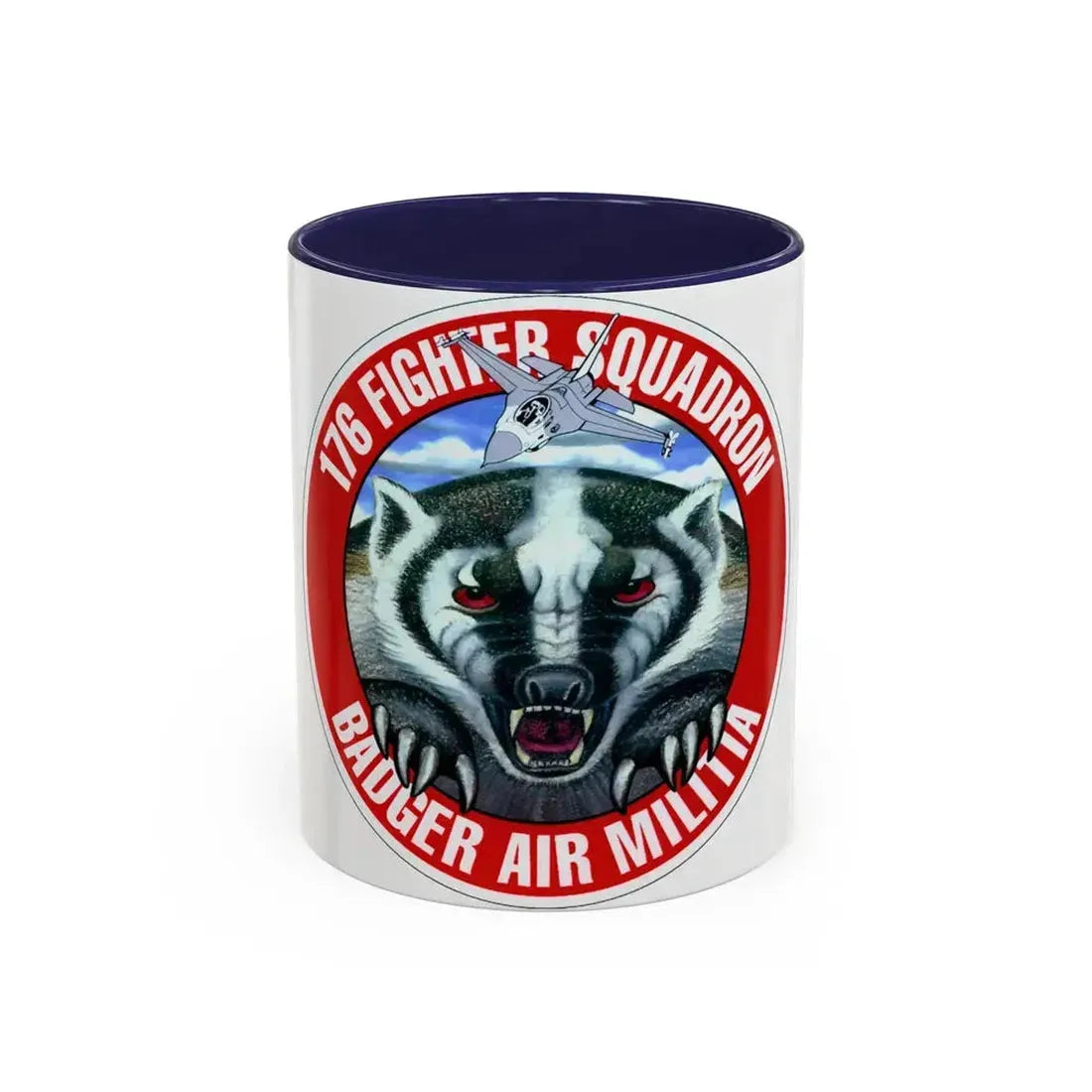 176th Fighter Squadron (U.S. Air Force) Accent Coffee Mug 11oz Navy - Go Mug Yourself