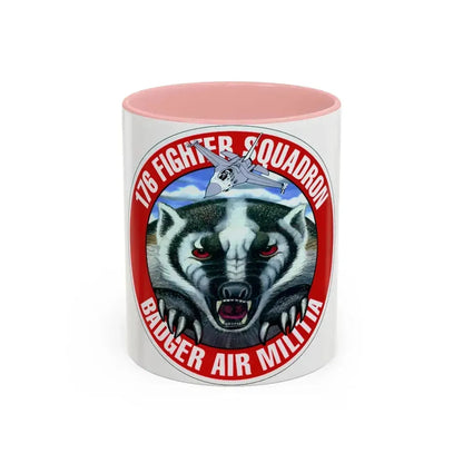 176th Fighter Squadron (U.S. Air Force) Accent Coffee Mug 11oz Pink - Go Mug Yourself