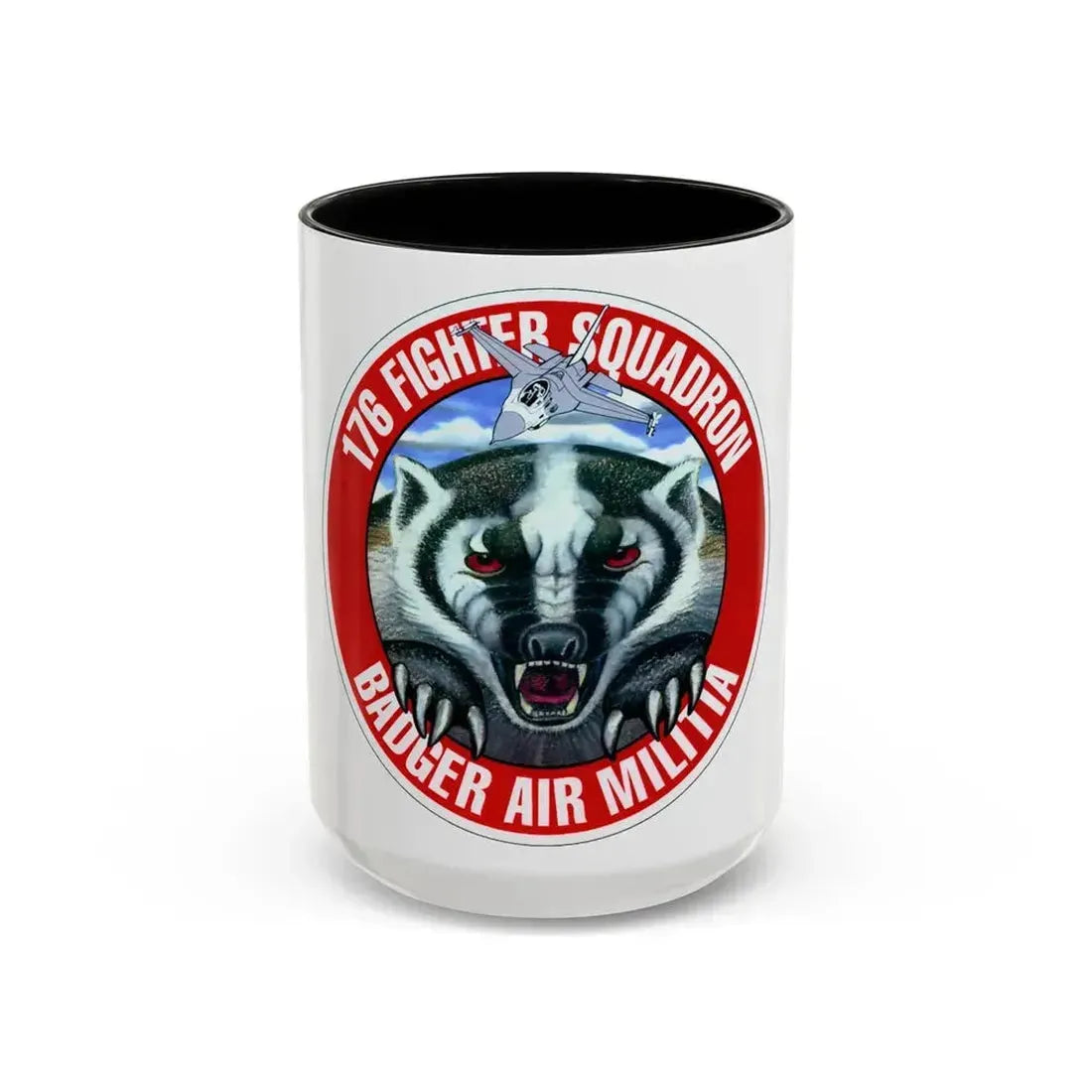 176th Fighter Squadron (U.S. Air Force) Accent Coffee Mug 15oz Black - Go Mug Yourself