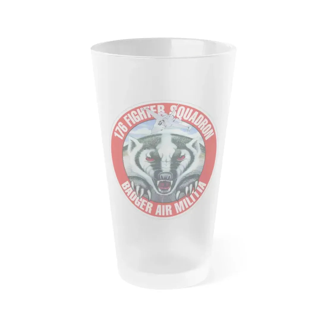 176th Fighter Squadron (U.S. Air Force) Frosted Pint Glass 16oz - Go Mug Yourself