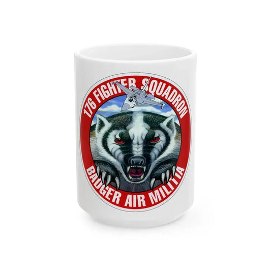 176th Fighter Squadron (U.S. Air Force) White Coffee Mug 15oz - Go Mug Yourself