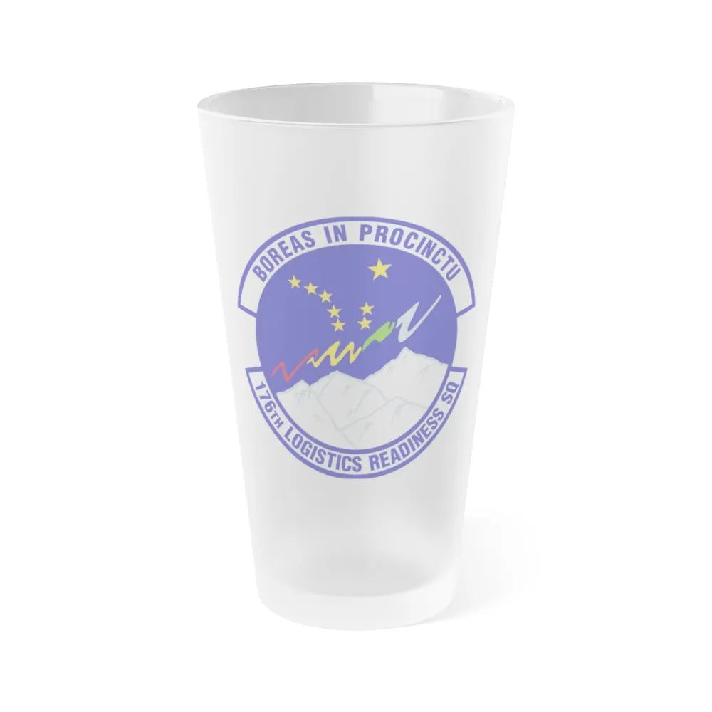 176th Logistics Readiness Squadron (U.S. Air Force) Frosted Pint Glass 16oz-16oz-Frosted-Go Mug Yourself