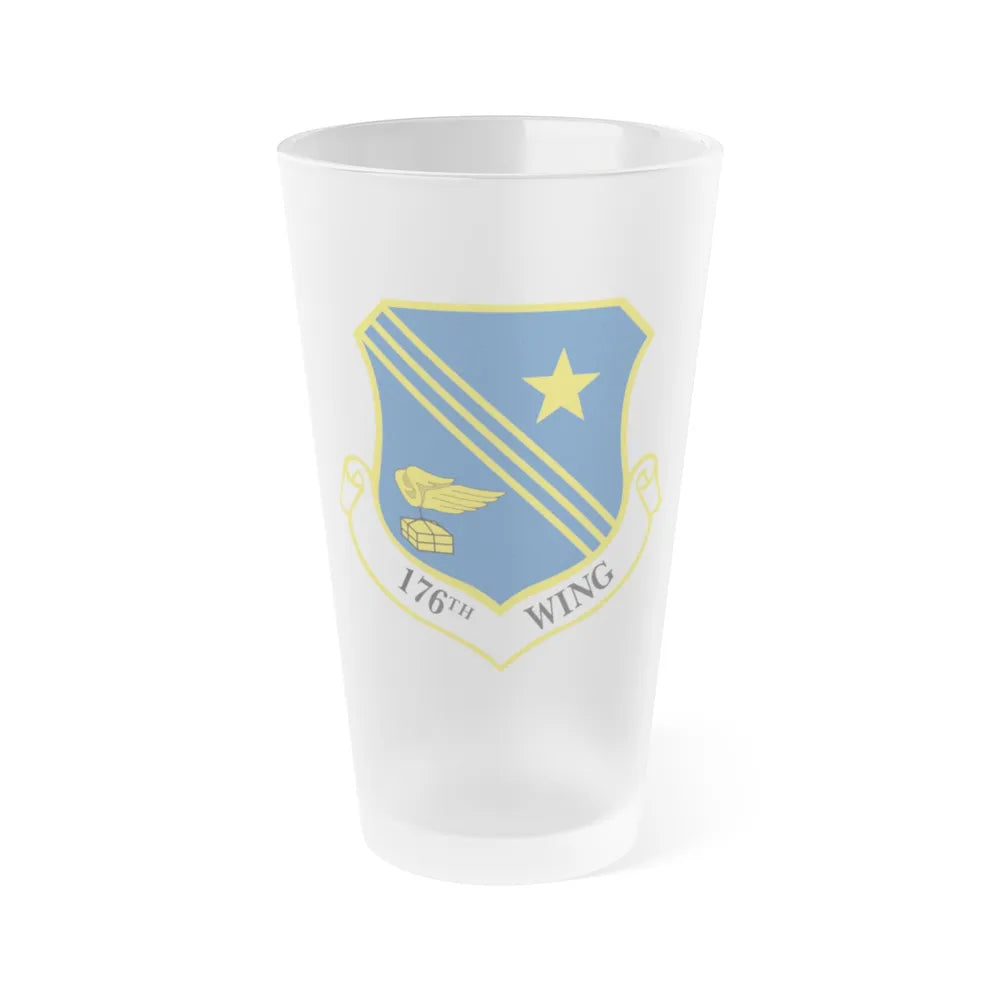 176th Wing (U.S. Air Force) Frosted Pint Glass 16oz-Go Mug Yourself