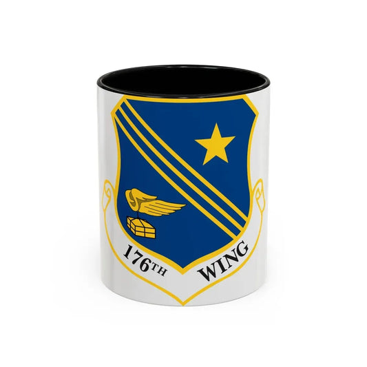176th Wing (U.S. Air Force) Accent Coffee Mug 11oz Black - Go Mug Yourself