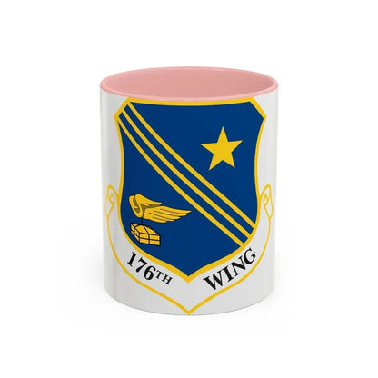 176th Wing (U.S. Air Force) Accent Coffee Mug 11oz Pink - Go Mug Yourself