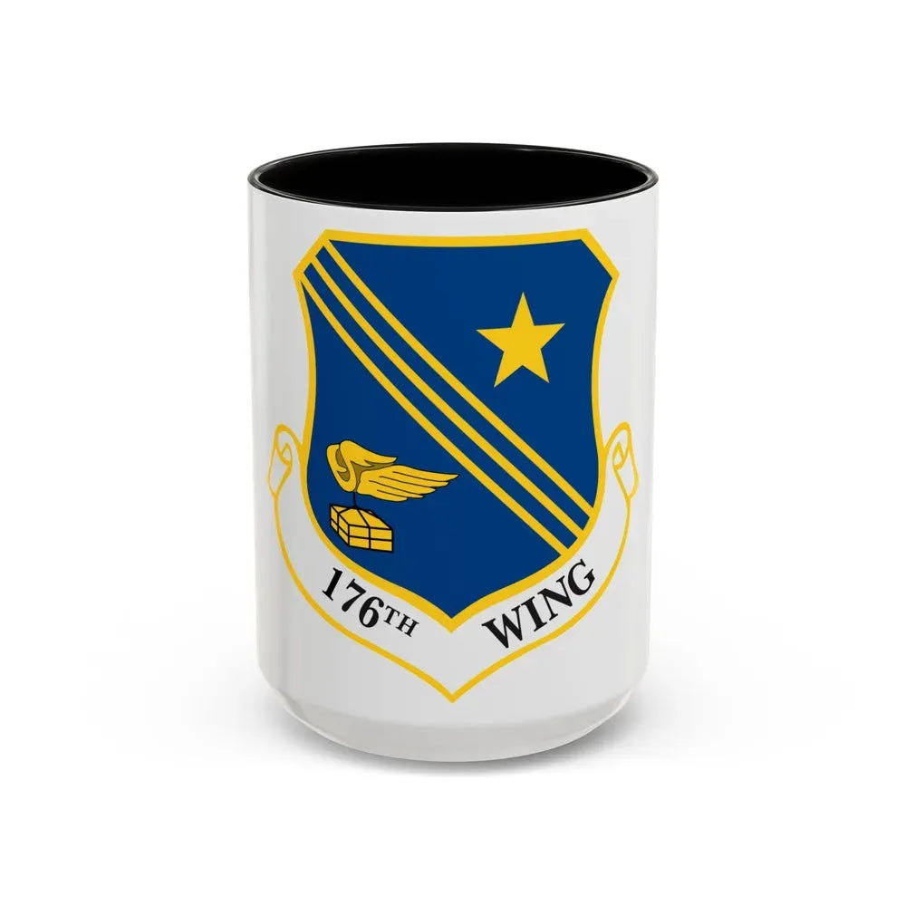 176th Wing (U.S. Air Force) Accent Coffee Mug 15oz Black - Go Mug Yourself