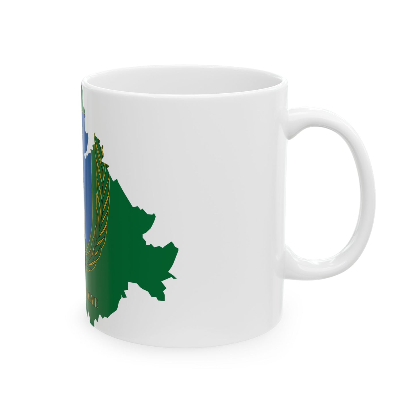 Flag-map of Baranya County (Hungary) White Coffee Mug