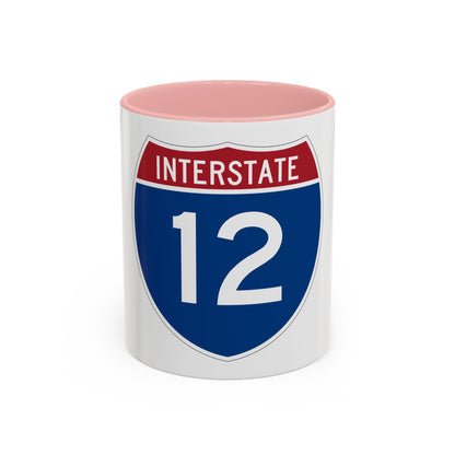 Interstate 12 (U.S. Highways) Accent Coffee Mug