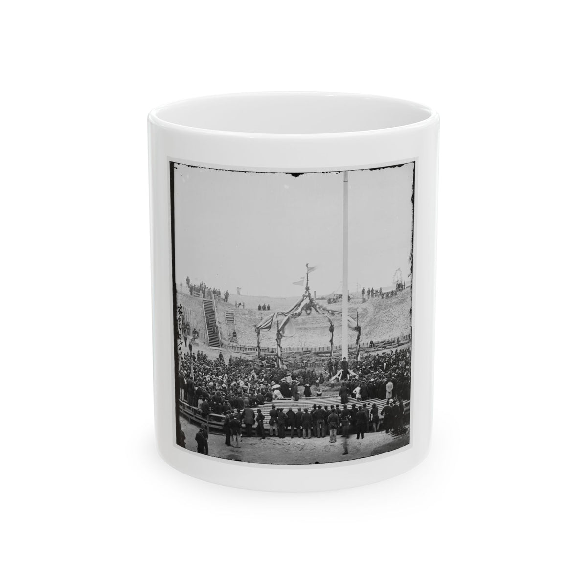 Charleston, S.C. Crowd Inside Fort Sumter; Another View (U.S. Civil War) White Coffee Mug