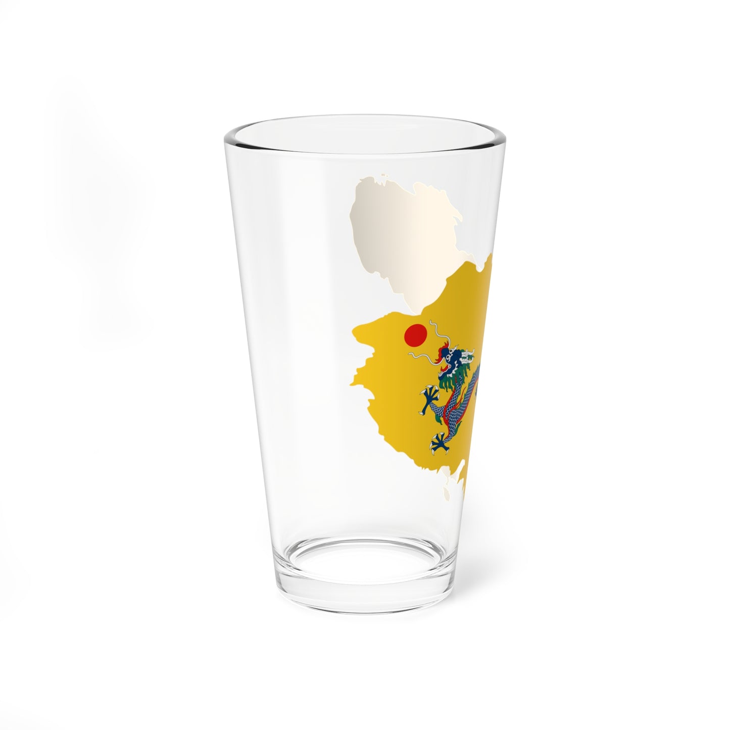 Flag map of the Qing dynasty 1820 (China) Pint Glass 16oz