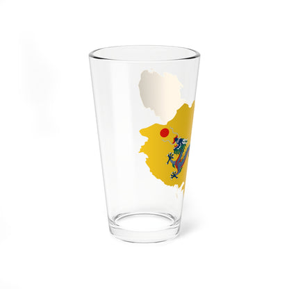 Flag map of the Qing dynasty 1820 (China) Pint Glass 16oz