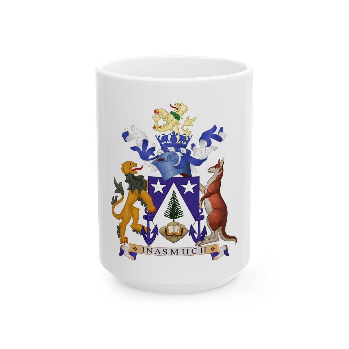 Coat of arms of Norfolk Island - White Coffee Mug