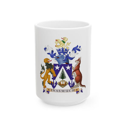 Coat of arms of Norfolk Island - White Coffee Mug