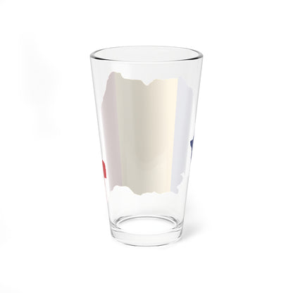 Flag map of Romania (Oman) Pint Glass 16oz
