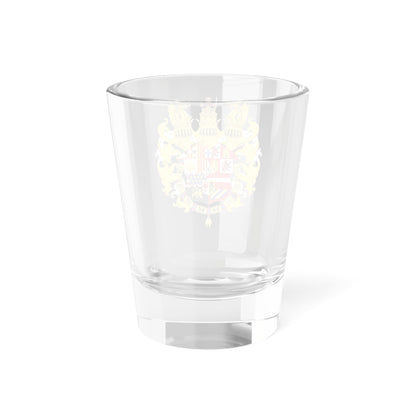 Full Ornamented Coat of Arms of Philip III and Charles V of Naples 1650-1700 (Spain) (Coat of Arms) Shot Glass 1.5oz